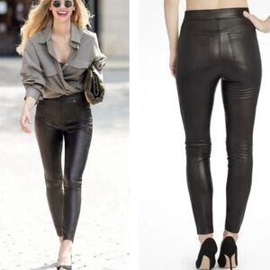 SPANX Black Faux Leather Leggings